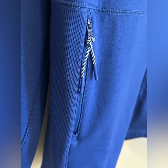 Talbots Royal Blue Zip-Front Bomber Jacket - Picture 8 of 14